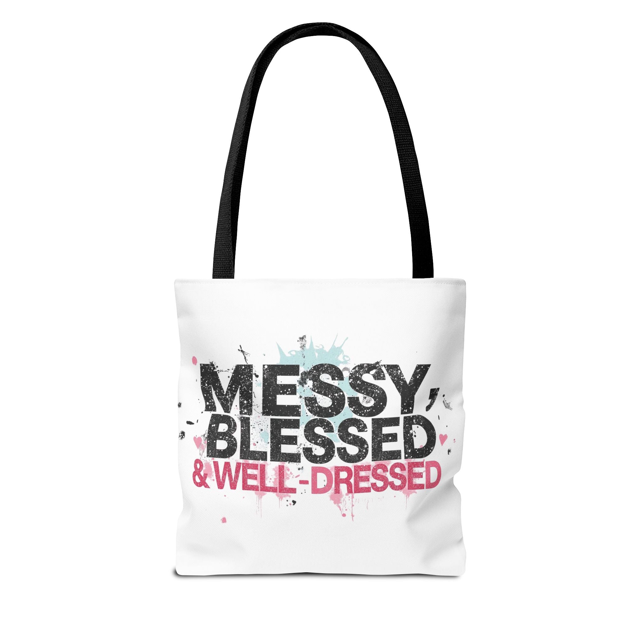 Messy, Blessed & Well-Dressed Tote Bag - Stylish Everyday Companion for Moms, Gifts, Shopping, Beach, Travel