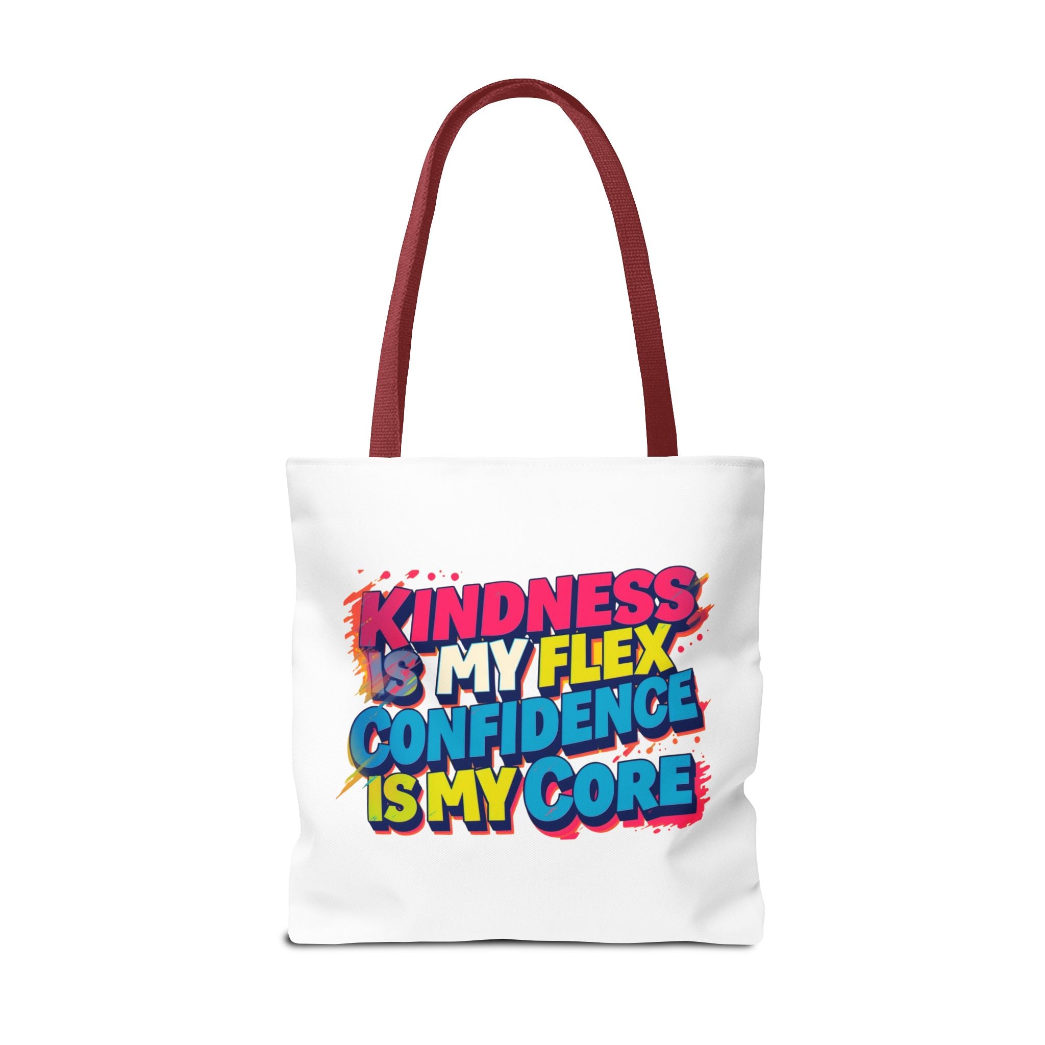 Confidence & Kindness Tote Bag - Motivational AOP Carryall for Every Day, Gift for Friends, Mindfulness, Affirmation, Eco-Friendly