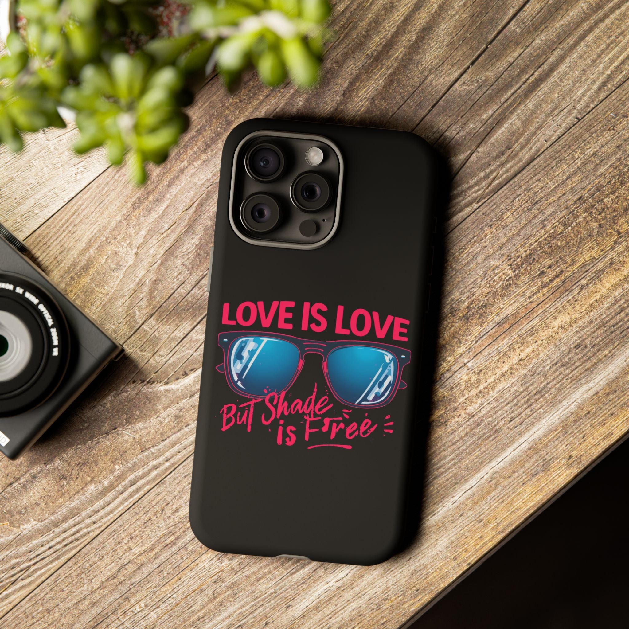 Love Is Love Phone Case, Fun Sunglasses Design, Unique Phone Accessory, Colorful Cell Phone Cover
