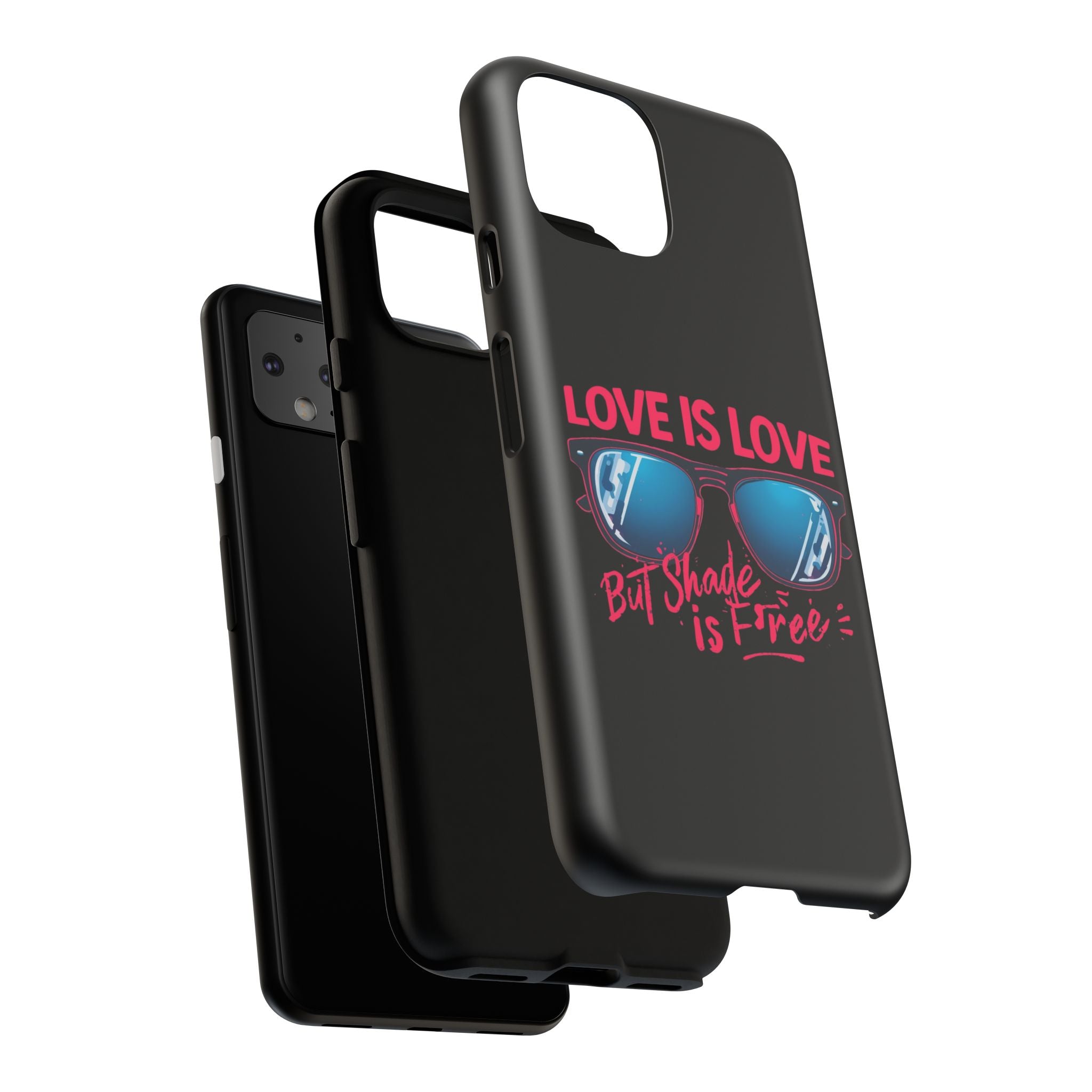 Love Is Love Phone Case, Fun Sunglasses Design, Unique Phone Accessory, Colorful Cell Phone Cover