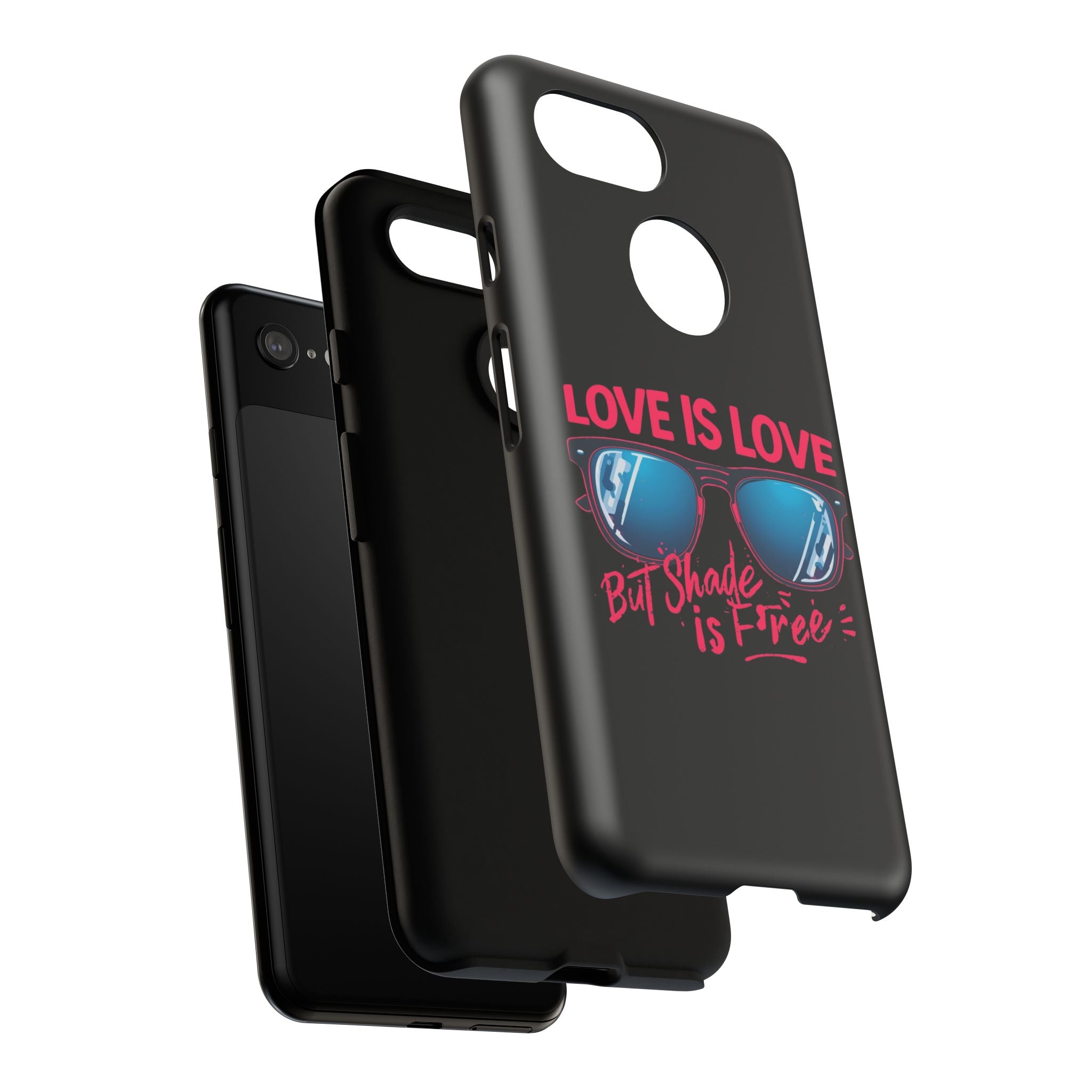 Love Is Love Phone Case, Fun Sunglasses Design, Unique Phone Accessory, Colorful Cell Phone Cover