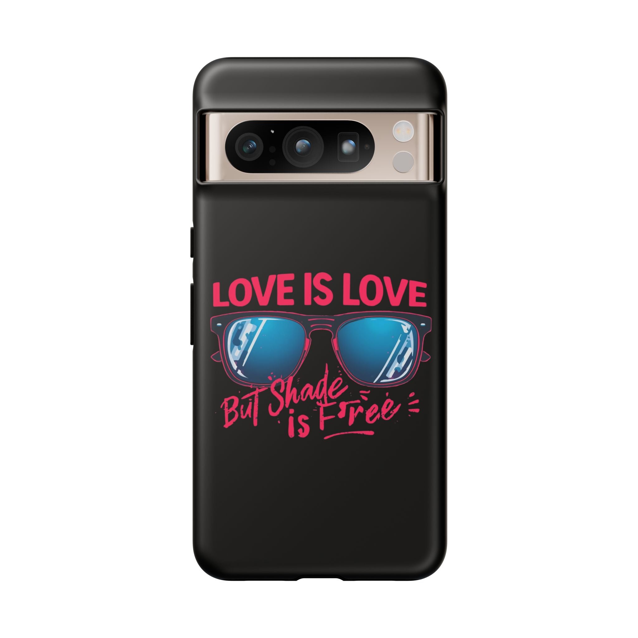 Love Is Love Phone Case, Fun Sunglasses Design, Unique Phone Accessory, Colorful Cell Phone Cover