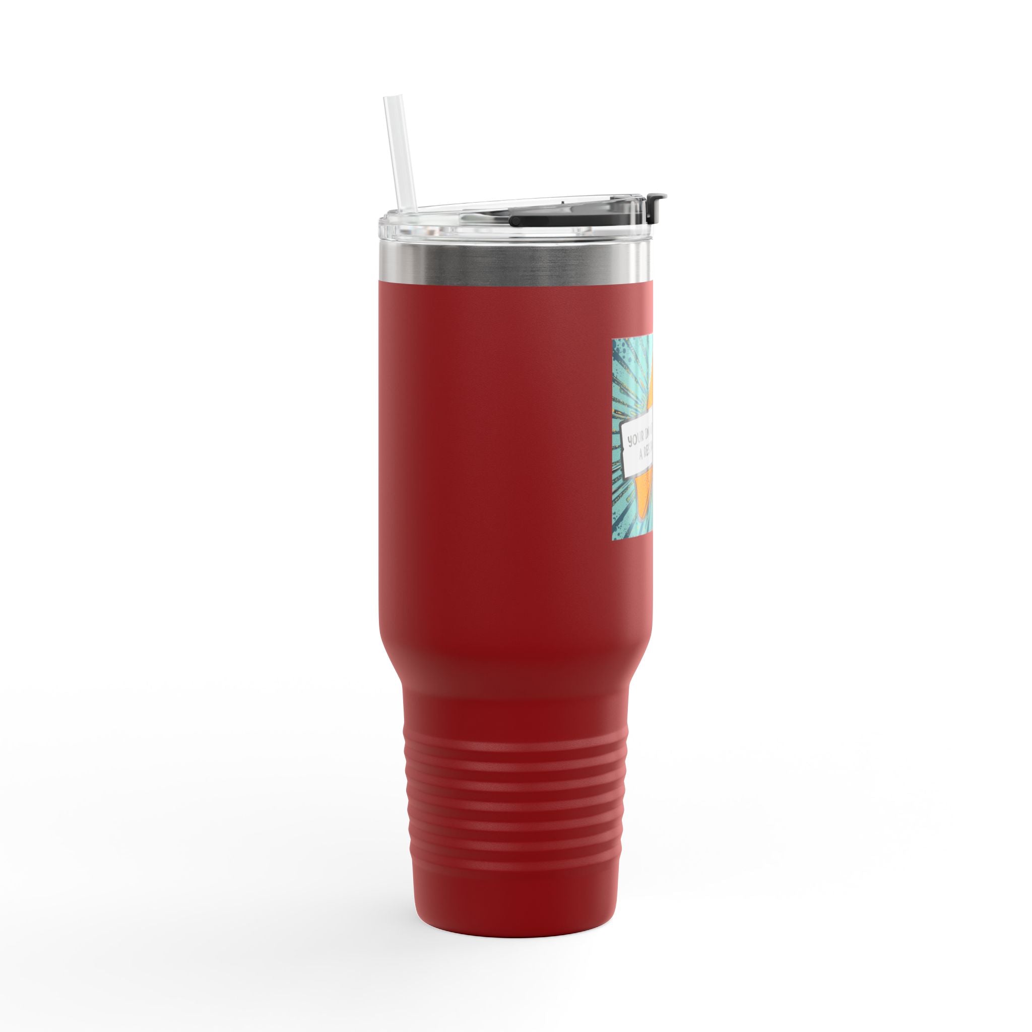 Vibrant Insulated Travel Mug, Adventure-Ready Drinkware, Perfect Gift for Coffee Lovers, Eco-Friendly Travel Mug, Fun Summer Accessory